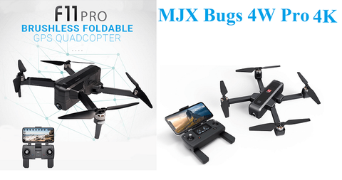 So sánh flycam Mjx Bugs 4W Pro 4K và flycam SJRC F11 pro