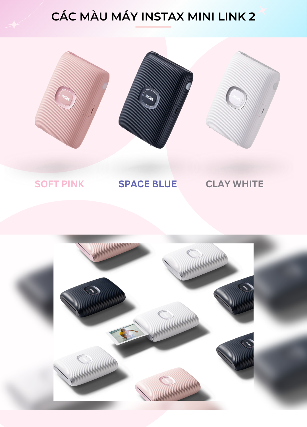 Instax Mini Link 2 Soft Pink Smartphone Printer 4547410476422