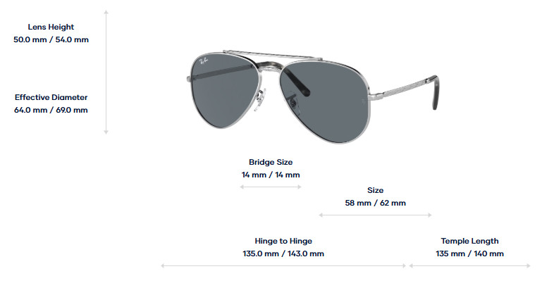 Rayban 0RB3625 Sunglasses Aviator Kính Mát - Tem Chính Hãng Luxottica - Full Box