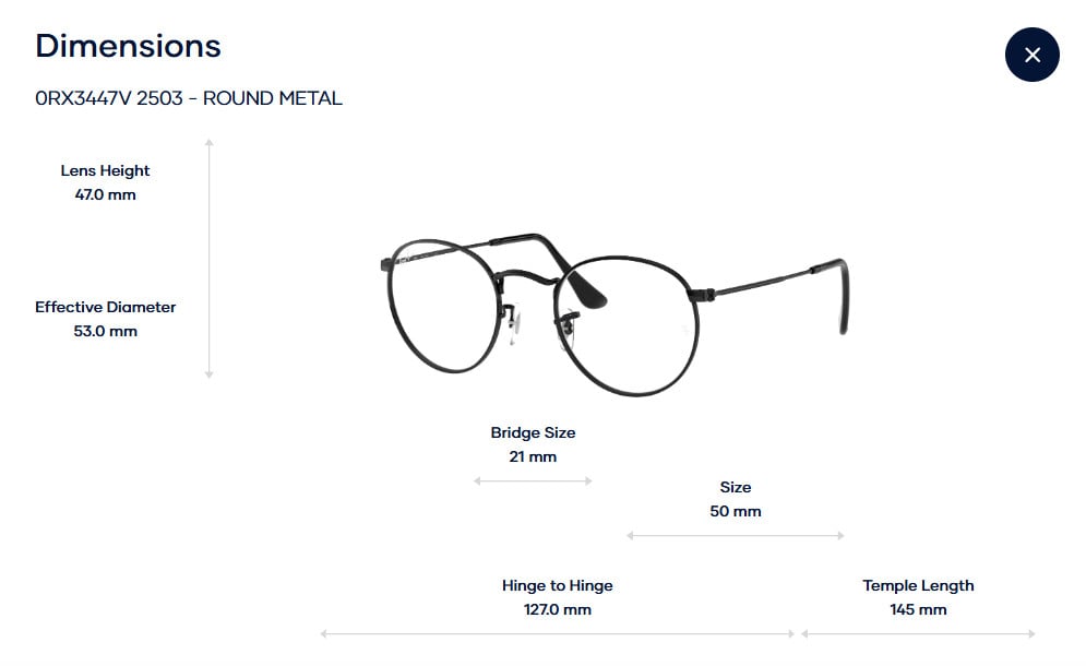 Rayban 0RX3447V Gọng Kính Tròn - Tem Chính Hãng Luxottica - Full Box