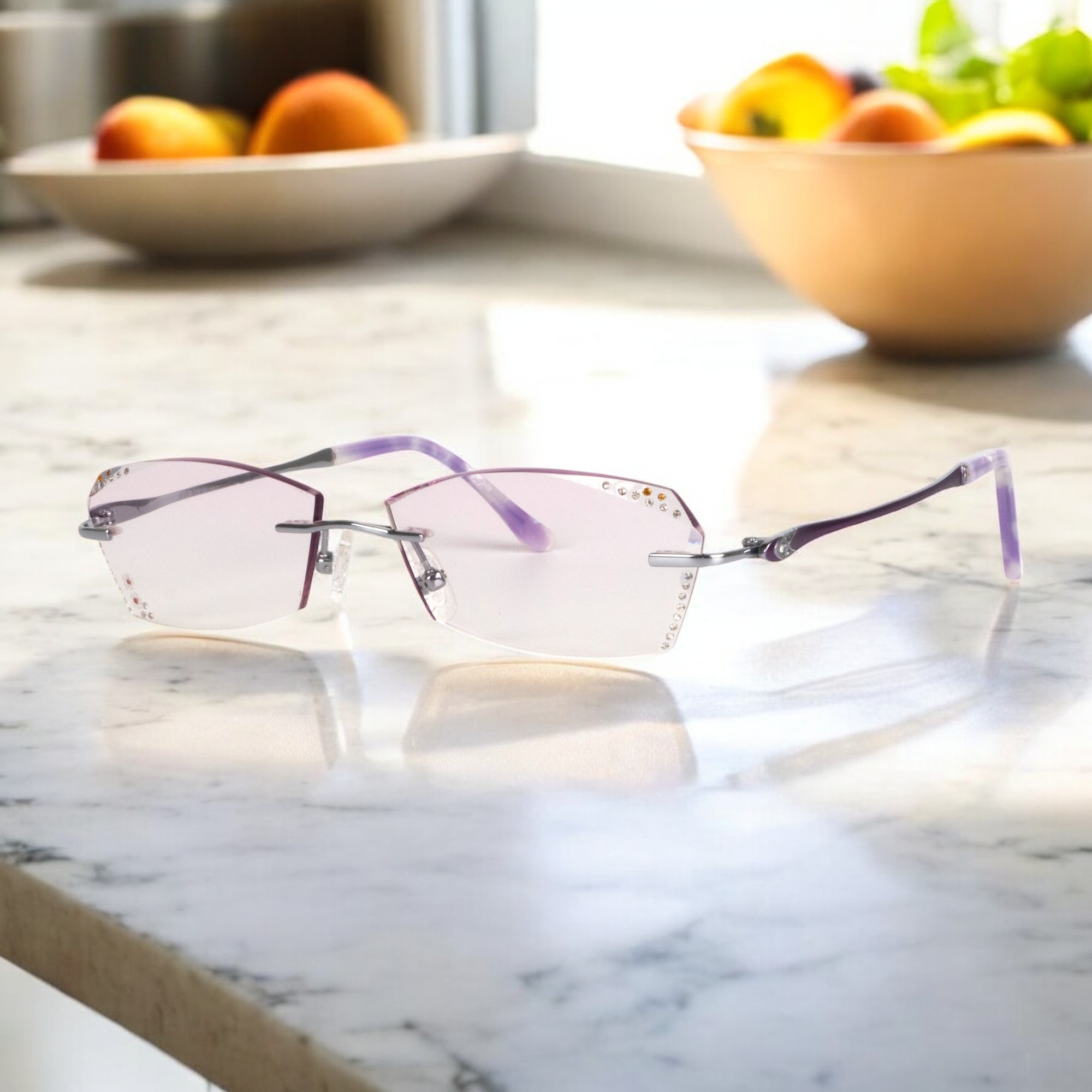 Zoson 3013 Kính Không Viền Titanium, Vát Cạnh Kim Cương