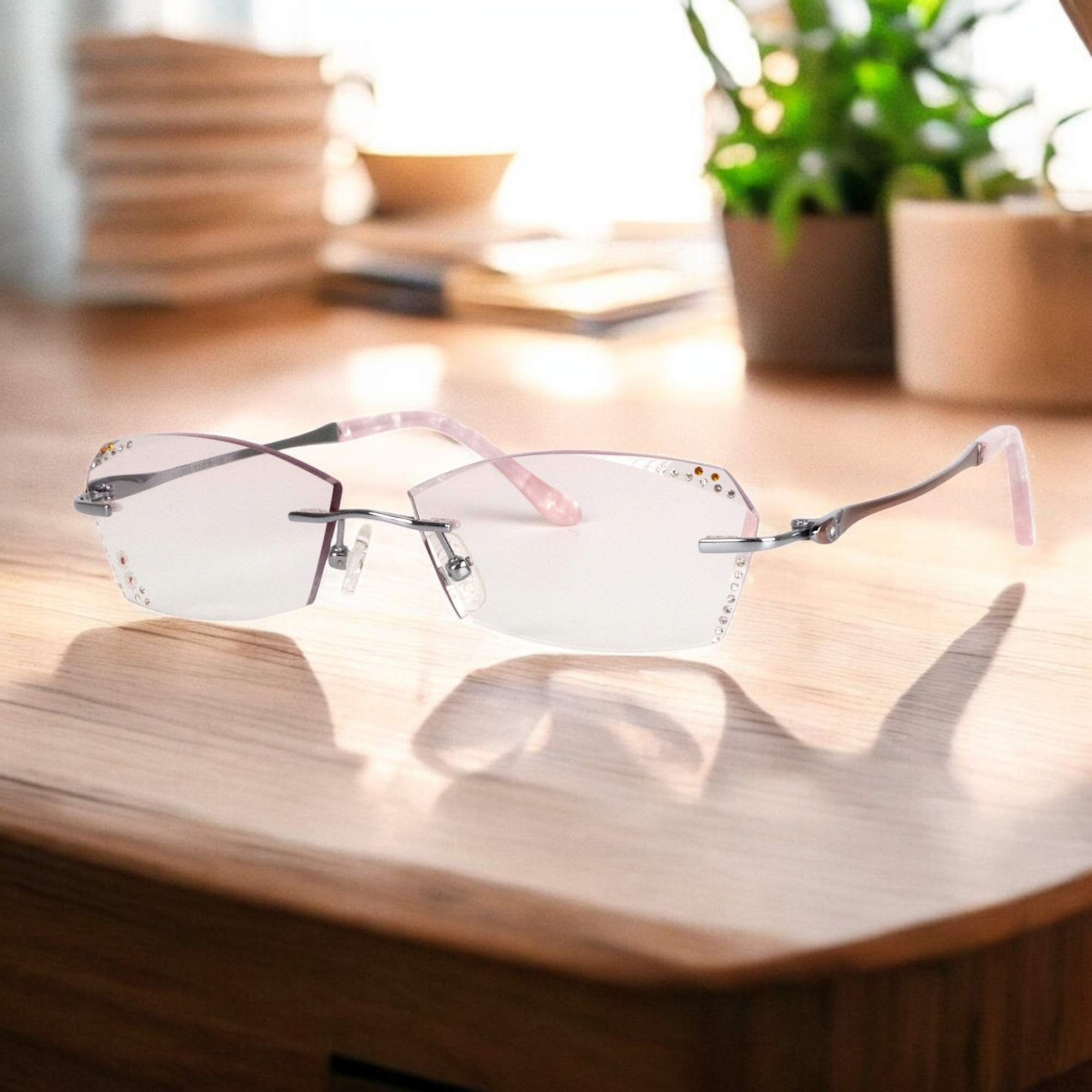Zoson 3013 Kính Không Viền Titanium, Vát Cạnh Kim Cương