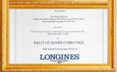 Chứng nhận hệ thống Donghochinhhang.com là đại lý ủy quyền chính thức của thương hiệu đồng hồ Longines tại Việt Nam