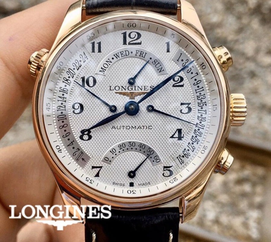 Kiểm tra mặt số và logo để nhận biết đồng hồ Longines chính hãng