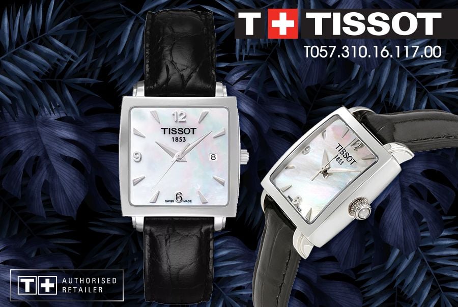 5 mẫu đồng hồ Tissot nữ mặt vuông dây da cho cô nàng năng động -