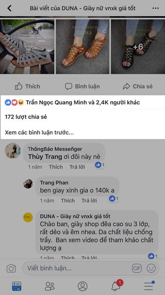 hiệu quả bán online facebook