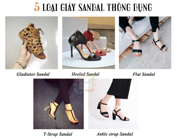 Phân biệt các loại giày sandal nữ thông dụng