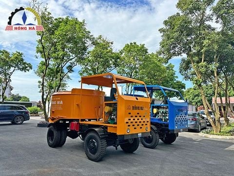 Di chuyển an toàn với phanh hơi lốc kê trên xe trộn bê tông Hồng Hà