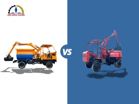 Máy trộn bê tông tự cấp liệu: Chọn bồn tròn hay bồn ngang?