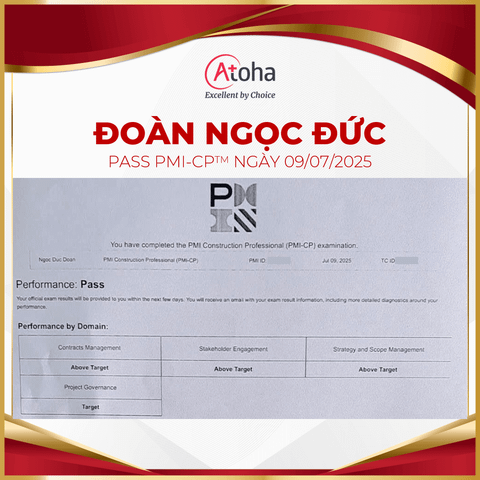 Đoàn Ngọc Đức, PMI-CPONLINEPRO2, pass PMI-CP ngày 09/07/2025