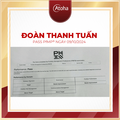 Đoàn Thanh Tuấn passed PfMP ngày 09/10/2024