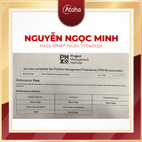 Nguyễn Ngọc Minh, PfMPONLINEPRO9, pass PfMP® ngày 17/04/2024