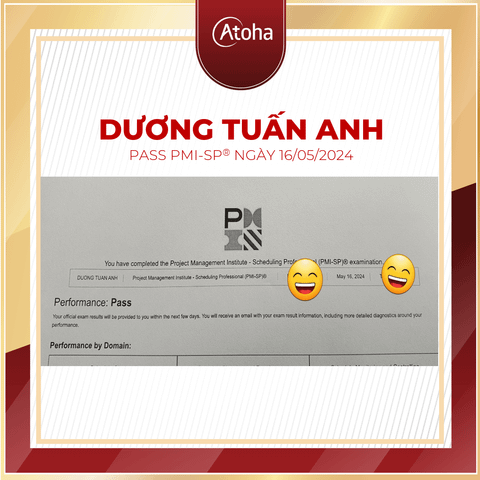 Dương Tuấn Anh, PMI-SPONLINEPRO1, pass PMI-SP ngày 16/05/2024