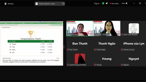 Kết thúc thành công khóa học CAPMONLINEPRO7