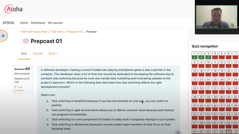 Kết thúc thành công khóa học PMI-ACPONLINEPRO31