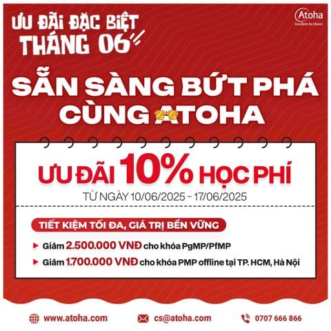 ƯU ĐÃI ĐẶC BIỆT THÁNG 6 - SẴN SÀNG BỨT PHÁ CÙNG ATOHA