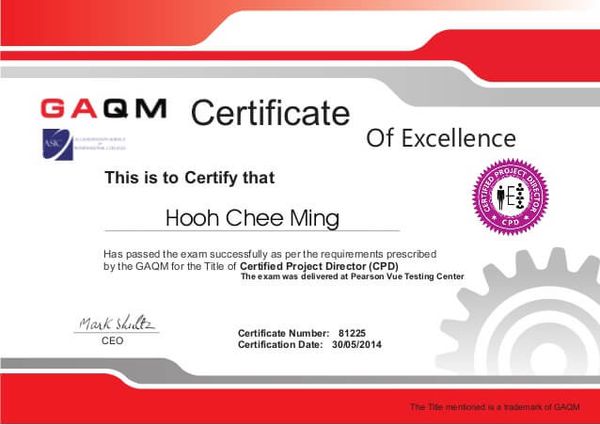 Certified Project Director (Chứng nhận Giám đốc dự án)