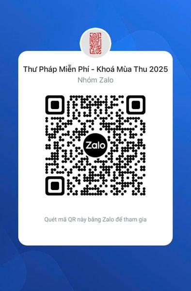 Lớp học thư pháp online miễn phí Trần Việt Hưng