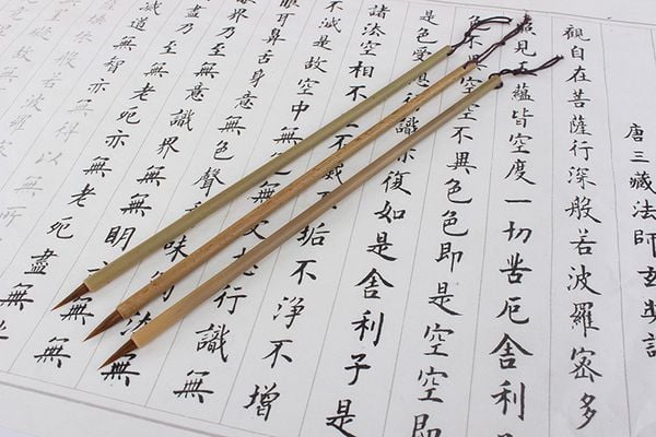 Bút lông thư pháp trúc quản tiểu khải