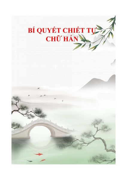 Chia sẻ miễn phí - Sách bí quyết chiết tự chữ Hán
