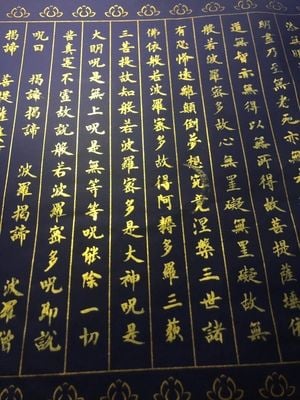 Một số khách hàng chép bát nhã tâm kinh