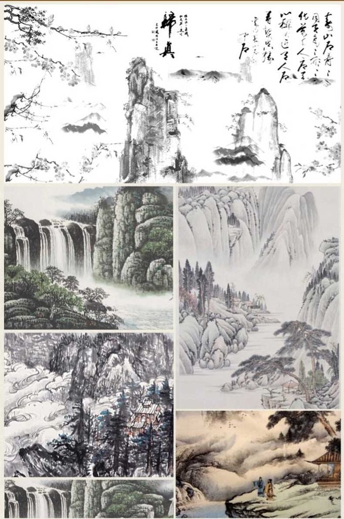 Bộ cọ vẽ tranh thủy mặc