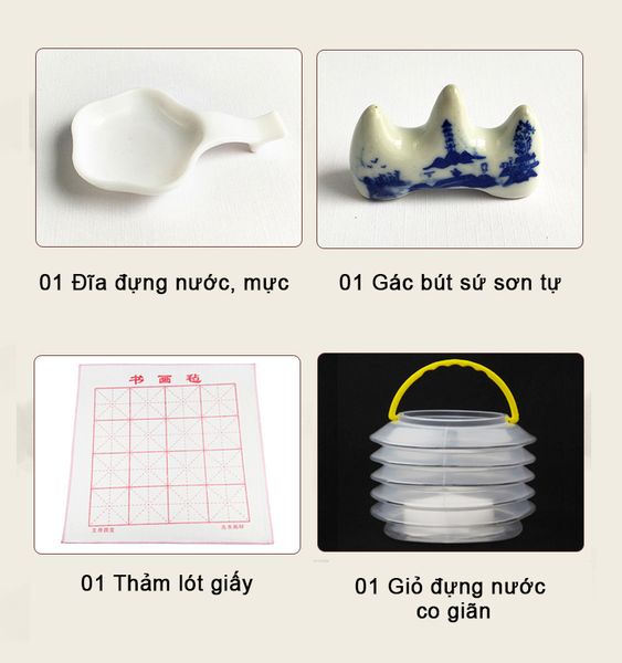 bộ dụng cụ vẽ tranh thuỷ mặc cho người mới học
