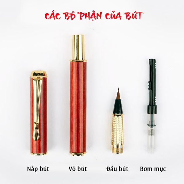 Kết cấu của chiếc bút lông bơm mực