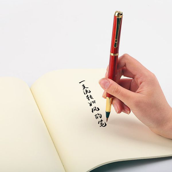 Bút Lông Bơm Mực Thân Gỗ Cao Cấp Lục Phẩm Đường