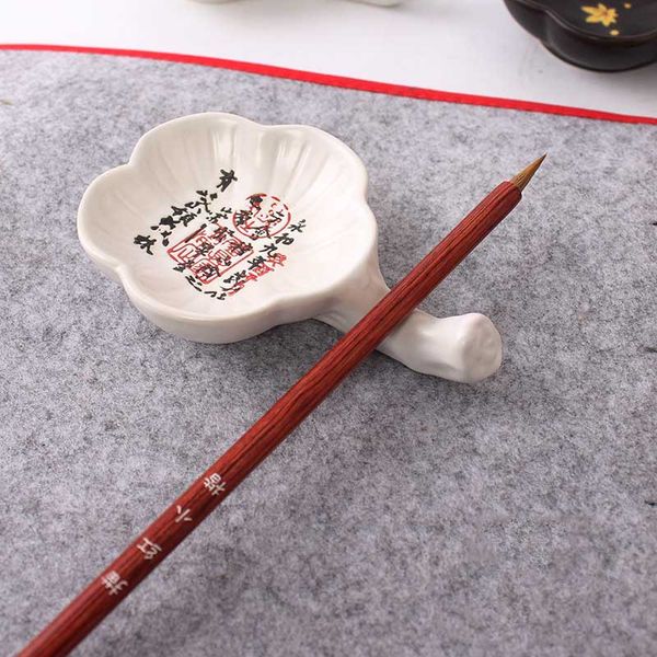 Đĩa mực gác bút sứ