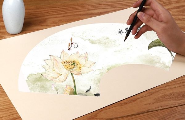 Giấy đay kết hợp giấy xuyến chỉ vẽ tranh thủy mặc, viết thư pháp