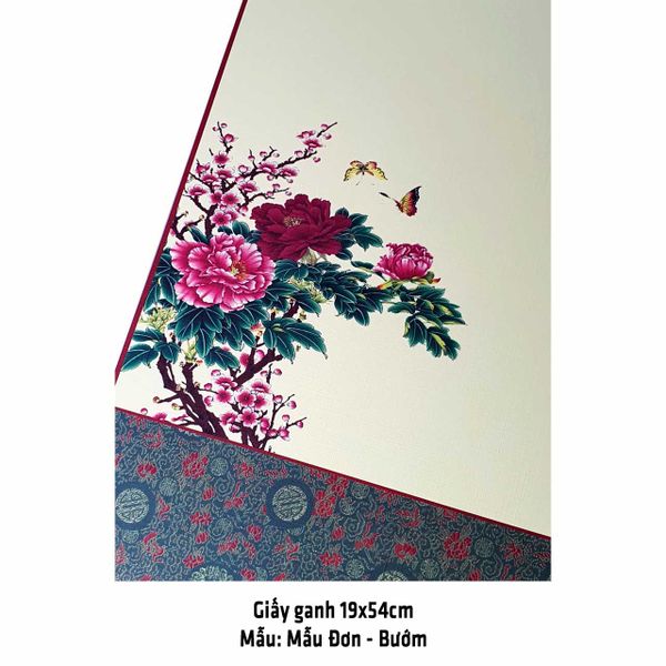 Giấy ganh, liễn giấy mỹ thuật viết thư pháp 19x54cm