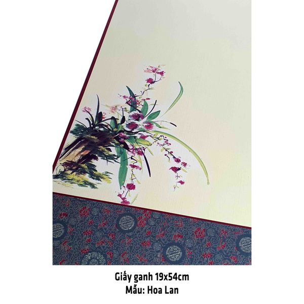 Giấy ganh, liễn giấy mỹ thuật viết thư pháp 19x54cm