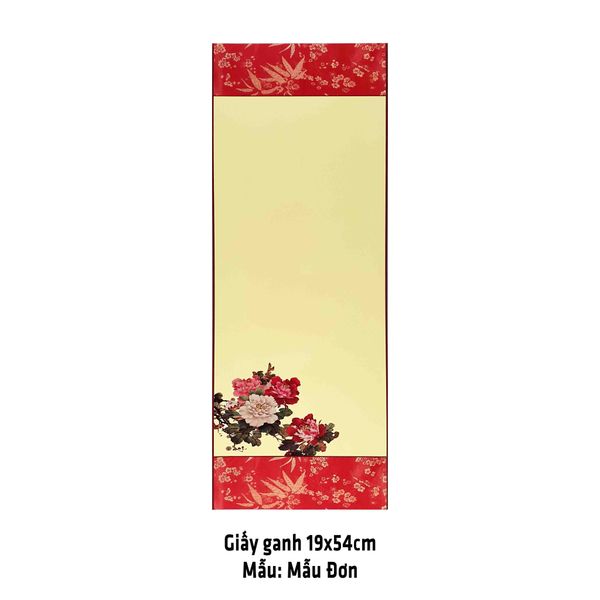 Giấy ganh, liễn giấy mỹ thuật viết thư pháp 19x54cm