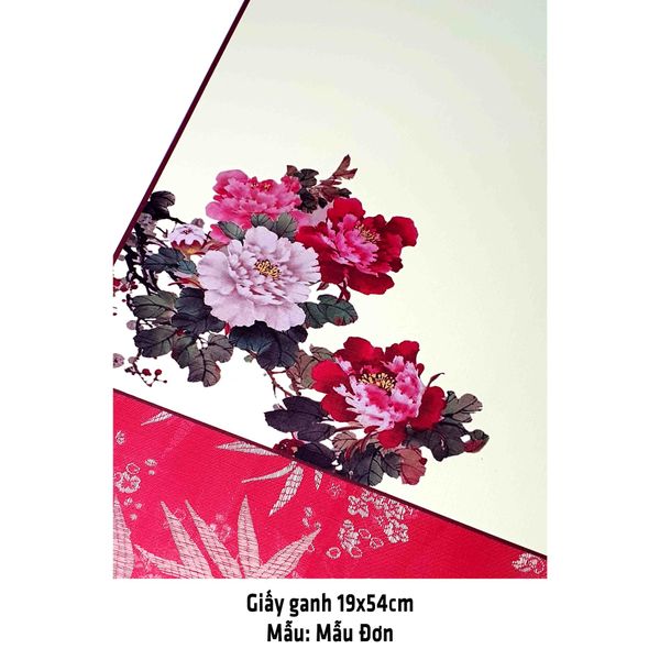 Giấy ganh, liễn giấy mỹ thuật viết thư pháp 19x54cm
