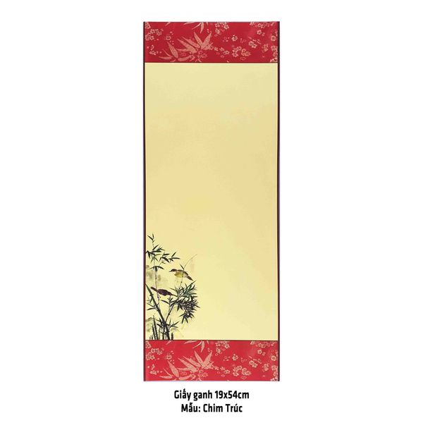 Giấy ganh, liễn giấy mỹ thuật viết thư pháp 19x54cm