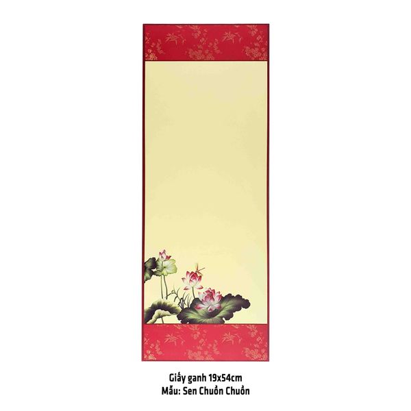 Giấy ganh, liễn giấy mỹ thuật viết thư pháp 19x54cm