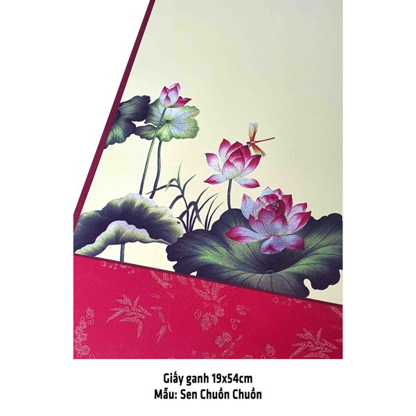 Giấy ganh, liễn giấy mỹ thuật viết thư pháp 19x54cm