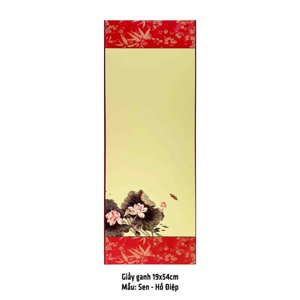 Giấy ganh, liễn giấy mỹ thuật viết thư pháp 19x54cm