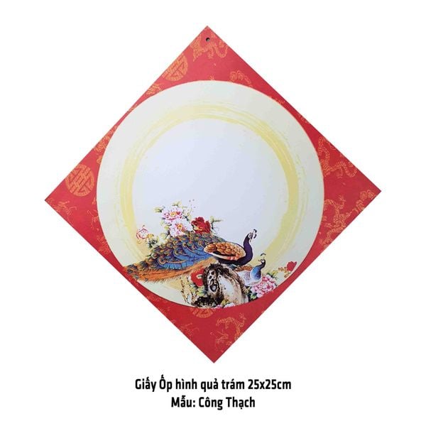 Giấy Ốp hình quả trám 25x25cm