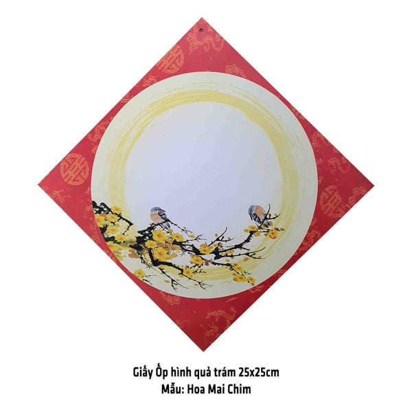 Giấy Ốp hình quả trám 25x25cm