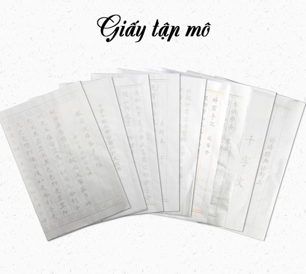 Giấy tập mô, luyện viết nhớ chữ Hán