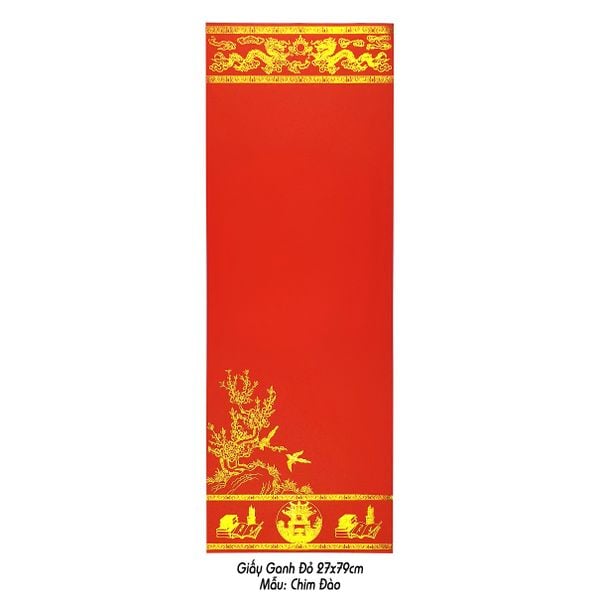 Giấy Ganh Đỏ viết thư pháp 27x79 cm