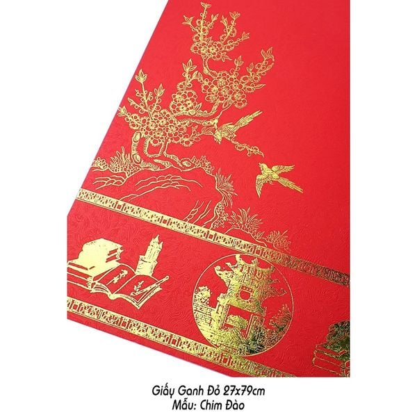 Giấy Ganh Đỏ viết thư pháp 27x79 cm