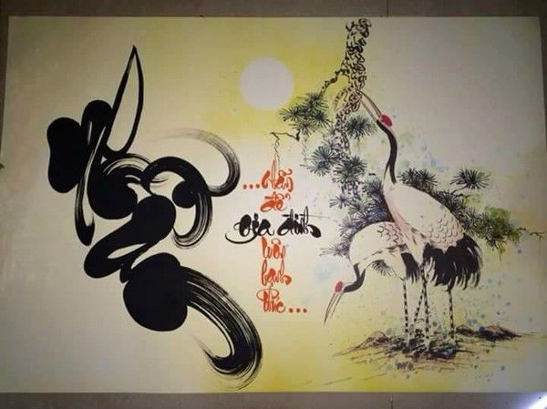 Giấy ốp viết thư pháp 40x54cm