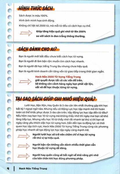 Chia sẻ miễn phí file PDF Hack não 2500 từ vựng Tiếng Trung