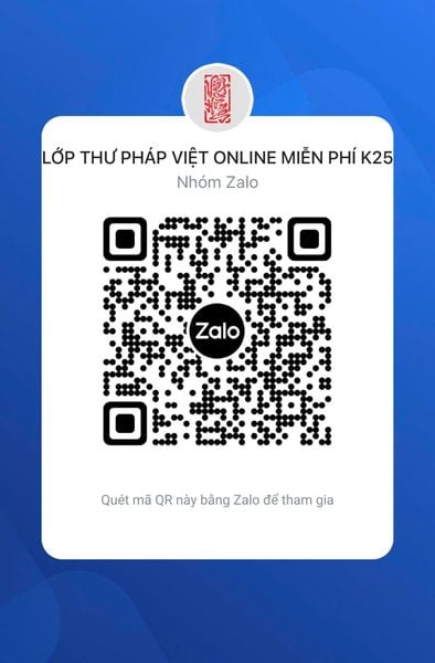 Link tham gia lớp học thư pháp Việt online miễn phí