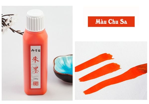 Mực màu chu sa, mực màu đỏ, màu vàng kim