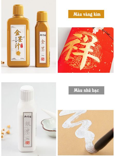 Mực màu chu sa, mực màu đỏ, màu vàng kim