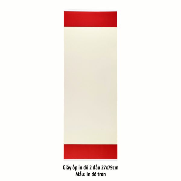 Giấy ốp, giấy ganh, liễn giấy mỹ thuật in đỏ 2 đầu (không in tranh)